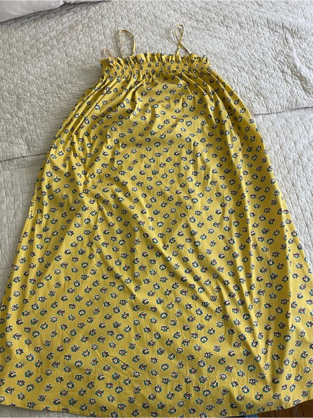 Tory Burch Yellow Floral Backless Sundress